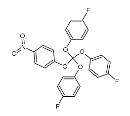 p-nitrophenyl tris(p-fluorophenyl) orthocarbonate Structure
