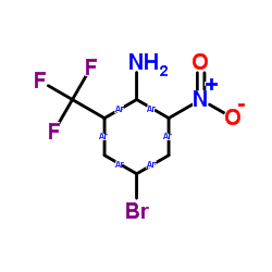 2-氨基-5-溴-3-硝基三氟甲苯结构式