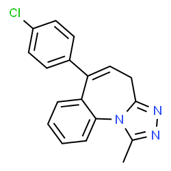 6-(4-氯苯基)-1-甲基-4H-苯并[F][1,2,4]三唑并[4,3-A]氮杂结构式