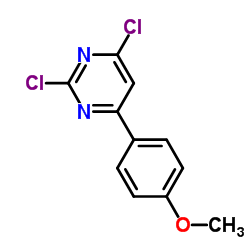 2,4-二氯-6-(4-甲氧基苯基)嘧啶结构式