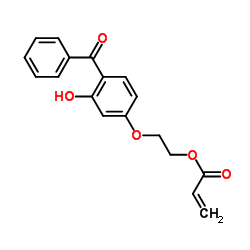 2-丙烯酸 2-(4-苯甲酰-3-羟基苯氧基)乙基酯结构式