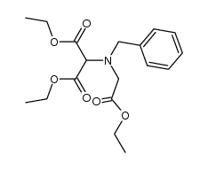 (ethoxycarbonylmethyl-benzyl-amino)-malonic acid diethyl ester结构式