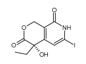 (S)-4-ethyl-4-hydroxy-6-iodo-3-oxo-1H-pyrano[3,4-c]-8-pyridone Structure