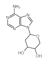 6-(6-aminopurin-9-yl)oxane-3,4-diol结构式