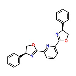 2,6-双[|4S|-4-苯基-2-噁唑啉基]吡啶结构式