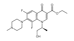 (S)-ethyl 6,8-difluoro-1-(1-hydroxypropan-2-yl)-7-(4-methylpiperazin-1-yl)-4-oxo-1,4-dihydroquinoline-3-carboxylate结构式