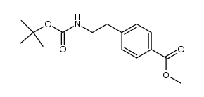 Benzoic acid, 4-[2-[[(1,1-dimethylethoxy)carbonyl]amino]ethyl]-, Methyl ester结构式