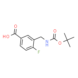 3-[(BOC-氨基)甲基]-4-氟苯甲酸结构式