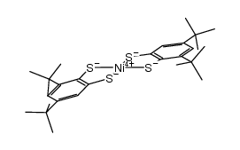 [nickel(IV)bis(3,5-ditertiarybutyl-1,2-benzenedithiolate)]结构式