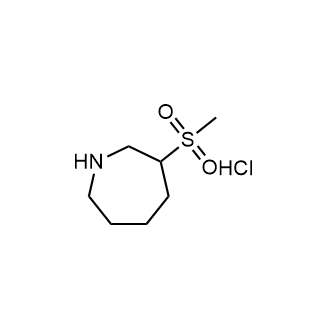 3-(甲基磺酰基)氮杂环丁烷盐酸盐结构式