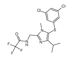 5-(3,5-dichlorophenylthio)-4-isopropyl-1-methyl-2-trifluoroacetylaminomethyl-1H-imidazole结构式