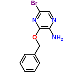 2-氨基-3-苄氧基-5-溴吡嗪结构式