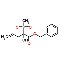 2-甲基-2-(甲基磺酰基)戊-4-烯酸苄酯结构式