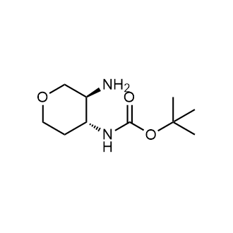 ((3S,4R)-3-氨基四氢-2H-吡喃-4-基)氨基甲酸叔丁酯结构式