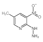 2-肼基-5-甲基-3-硝基砒啶结构式