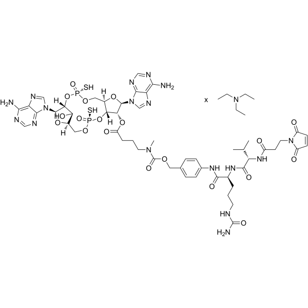 Mal-VC-PAB-(N-Me-amide-C3)-ADU-S100 triethylamine结构式