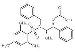 乙酸(1R,2S)-2-[N-苄基-N-(三甲苯基磺酰)氨基]-1-苯基丙酯结构式