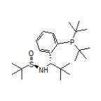 [S(R)]-N-[(1S)-1-[2-(Di-tert-butylphosphanyl)phenyl]-2,2-dimethylpropyl]-2-methyl-2-propanesulfinamide Structure