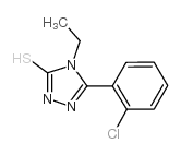 5-(2-氯苯基)-4-乙基-4H-1,2,4-噻唑-3-硫醇结构式