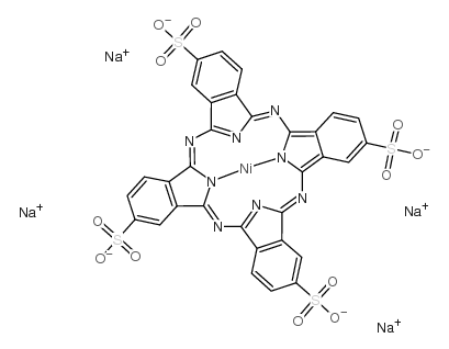镍(Ⅱ)酞菁四磺酸 四钠盐结构式