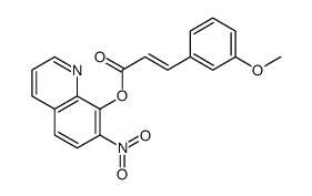 3-(3-Methoxyphenyl)propenoic acid 7-nitro-8-quinolyl ester structure