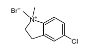 5-chloro-1,1-dimethyl-2,3-dihydroindol-1-ium,bromide结构式