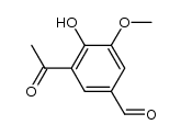 3-acetyl-4-hydroxy-3-methoxybenzaldehyde Structure