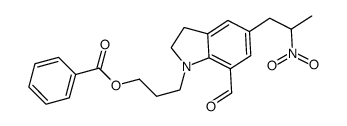 1-[3-(Benzoyloxy)propyl]-2,3-dihydro-5-(2-nitropropyl)-1H-indole-7-carboxaldehyde结构式