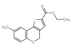 8-甲基-4H-[1]-苯并吡喃[4,3-b]噻吩-2-羧酸乙酯结构式