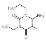 6-amino-5-chloro-3-ethyl-1-propyl-pyrimidine-2,4-dione structure