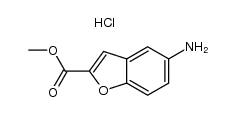 2-Benzofurancarboxylic acid, 5-amino-, Methyl ester (hydrochloride) Structure