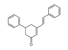 5-phenyl-3-(2-phenylethenyl)cyclohex-2-en-1-one结构式
