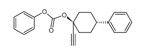 trans-(4-Phenyl-1-ethinyl-cyclohexyl)phenylcarbonat Structure