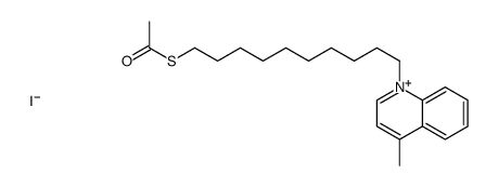 S-[10-(4-methylquinolin-1-ium-1-yl)decyl] ethanethioate,iodide Structure