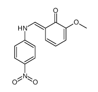 2-methoxy-6-[(4-nitroanilino)methylidene]cyclohexa-2,4-dien-1-one结构式