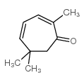 2,6,6-三甲基-2,4-环庚二烯-1-酮结构式