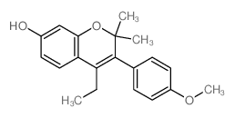 4-ethyl-3-(4-methoxyphenyl)-2,2-dimethyl-chromen-7-ol Structure