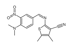 2-[(E)-[4-(dimethylamino)-3-nitrophenyl]methylideneamino]-4,5-dimethylthiophene-3-carbonitrile结构式