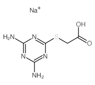2-[(4,6-diamino-1,3,5-triazin-2-yl)sulfanyl]acetic acid结构式