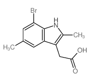 2-(7-bromo-2,5-dimethyl-1H-indol-3-yl)acetic acid结构式