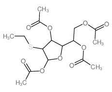 [5-acetyloxy-2-(1,2-diacetyloxyethyl)-4-ethylsulfanyl-oxolan-3-yl] acetate结构式