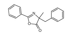rac-4-benzyl-4-methyl-2-phenyl-1,3-oxazol-5(4H)-one结构式