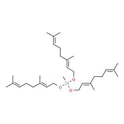 (E,E,E)-tris[(3,7-dimethyl-2,6-octadienyl)oxy]methylsilane结构式