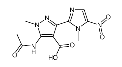 5-acetylamino-1-methyl-3-(1-methyl-5-nitro-1H-imidazol-2-yl)-1H-pyrazole-4-carboxylic acid Structure