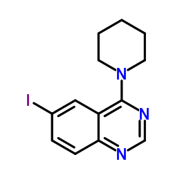 6-Iodo-4-(1-piperidinyl)quinazoline structure