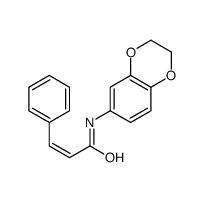 (E)-N-(2,3-dihydro-1,4-benzodioxin-6-yl)-3-phenylprop-2-enamide结构式
