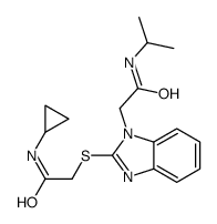 1H-Benzimidazole-1-acetamide,2-[[2-(cyclopropylamino)-2-oxoethyl]thio]-N-(1-methylethyl)-(9CI) Structure