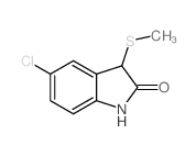 5-chloro-3-methylsulfanyl-1,3-dihydroindol-2-one结构式