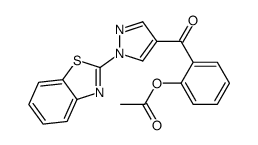 [2-[1-(1,3-benzothiazol-2-yl)pyrazole-4-carbonyl]phenyl] acetate Structure