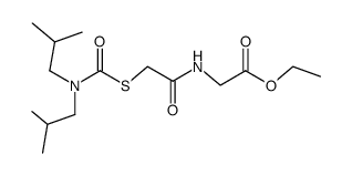 (2-Diisobutylcarbamoylsulfanyl-acetylamino)-acetic acid ethyl ester结构式